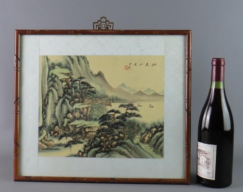 Vintage chinese silk painting - vintage,