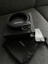 Dolce & Gabbana Black Cow Leather Belt No Logo - Size 110 Cm / 44 Inch Unisex