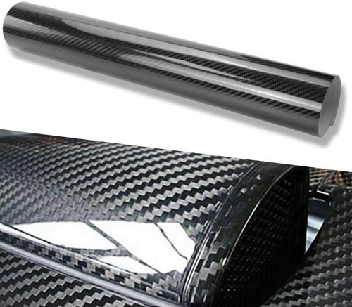 Black carbon fibre vinyl - carbon,