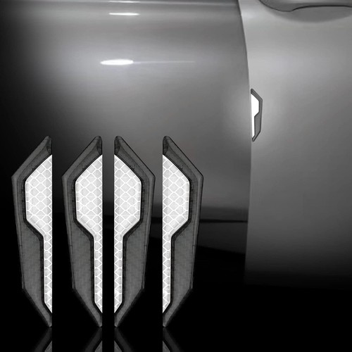 White reflective car - white,