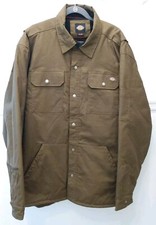 Dickies Mens Brown Flex Duck Shirt Hydroshield Outerwear Jacket Size 3XL*