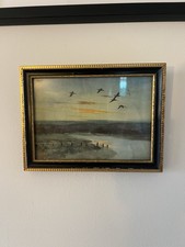 Peter Scott Curlews Crossing The Estuary Original Framed Print