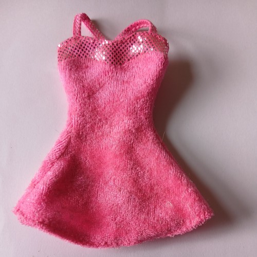 Pink velour dress - velour, for