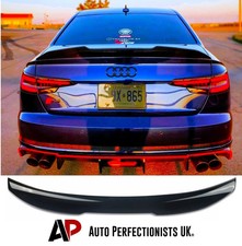 Audi A4 S4 B9 Gloss Black Rear High Kick PSM Ducktail Boot Spoiler Wing