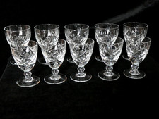 6 +6 Royal Brierley Cut Crystal Glass  Braemar  6 Sherry + 6 Wine  Glasses