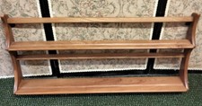 Vintage ercol wall hanging shelf plate rack