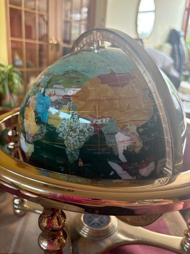 Semi precious stones globe - stones,