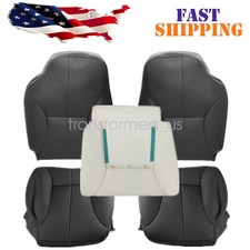 Fits 98-02 Dodge Ram 1500 2500 3500 Front Seat Cover Black & Driver Foam Cushion