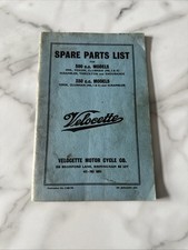 Velocette SPARE PARTS LIST FOR