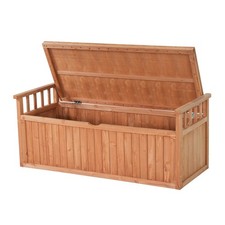 Garden Bench Wood Storage Box