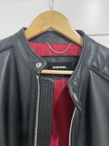 Diesel men leather jacket - diesel,