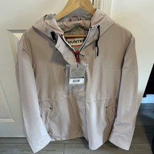 HUNTER WOMEN'S RUBBERISED WATERPROOF CLASSIC TAUPE JACKET LARGE RRP £139.99
