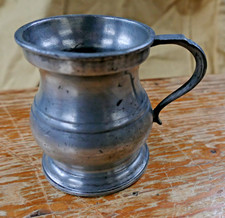 Stamped Gaskell and Chambers Birmingham Pewter jug- about a 1/4 pint- some wear