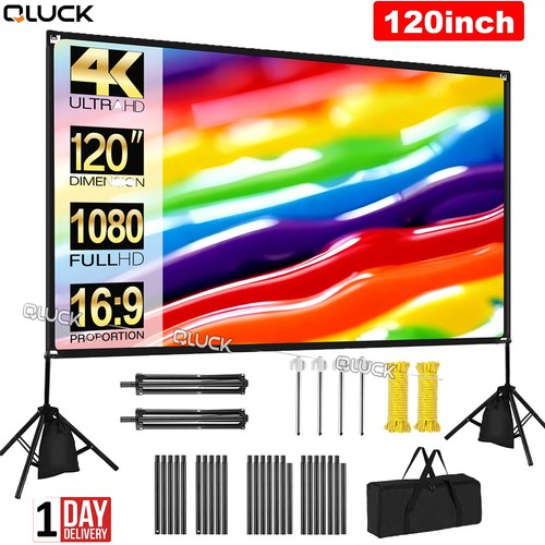 120 projector screen - projector, tripod