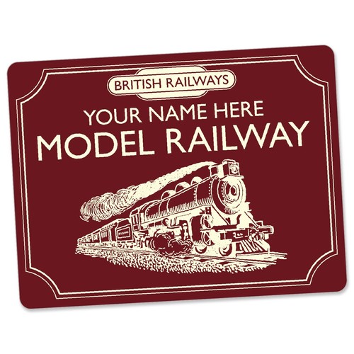 Model railway sign - model,