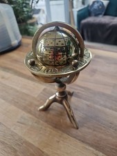Vibtage Brass Zidiac Globe On
