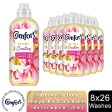 Comfort Fabric Conditioner Honeysuckle & Sandalwood, 26 Washes 780 ml, 8 Pack