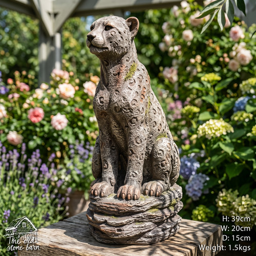 Leopard cheetah sculpture - cheetah,