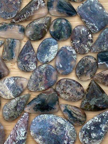 Moss agate cabochon - moss,