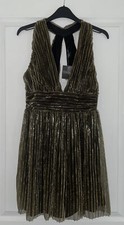 BNWT TOPSHOP GOLD PLEATED