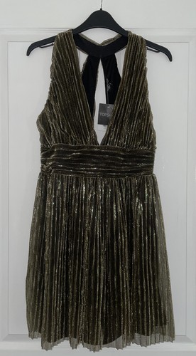 Bnwt topshop gold pleated - bnwt,
