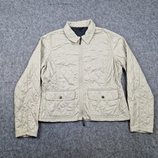 Barbour Jacket Womens UK Size 18 Beige Harrogate Quilt Coat Country Outdoor