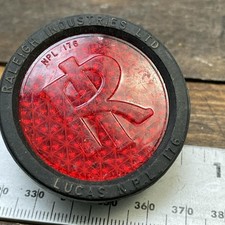 Vintage Raleigh Industries Fender Reflector Lucas NPL 176 Red Rear Bicycle