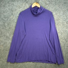 Gudrun Sjoden Jumper Womens Size UK 20 Purple Stretch High Neck Sweater Pullover