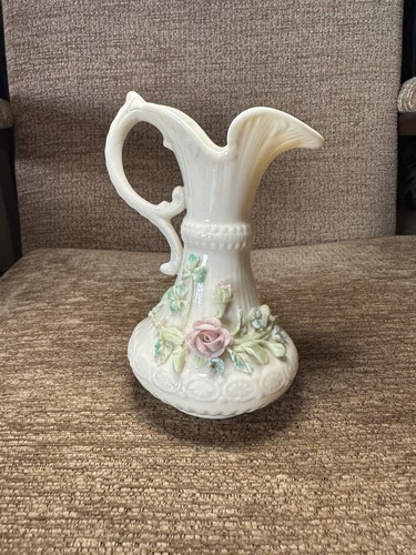 Stunning belleek floral - a, jug