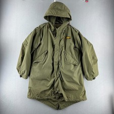 Vintage 50s Military M51 Fishtail Parka w Liner Mens Small OG-107 USGI US Army