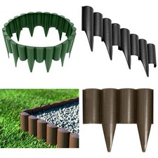 2.5 m Long Garden Palisade Edging Border Edge Lawn Flowerbed Wood Texture NEW