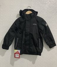 Regatta Boys Waterproof Fleece Lined Black Jacket Size 3-4 Years BNWT