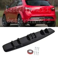 Rear Diffuser Fin Lip Spoiler Lower Bumper Splitter For Seat Ibiza 2004-2020 UK