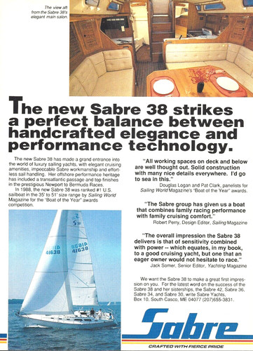 1988 sabre luxury sailing - 1988, 38
