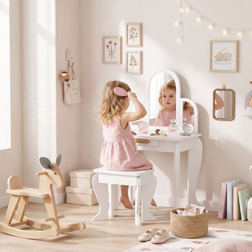 Kids dressing table and stool - table,