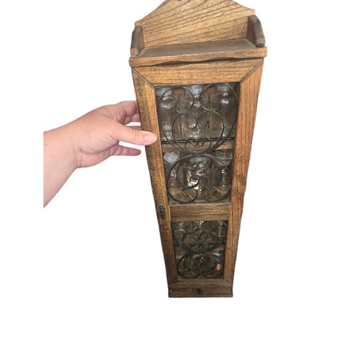 Vintage wood spice rack - rack, wall