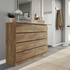 Wide Wooden Chest of 8 Drawers