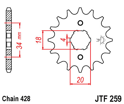 Sprockets jtf259 steel - jt,