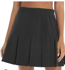 Navy Short High Waist Pleated Skirt For School Girls.
