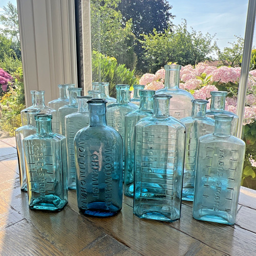Old fashioned medicine blue - old,