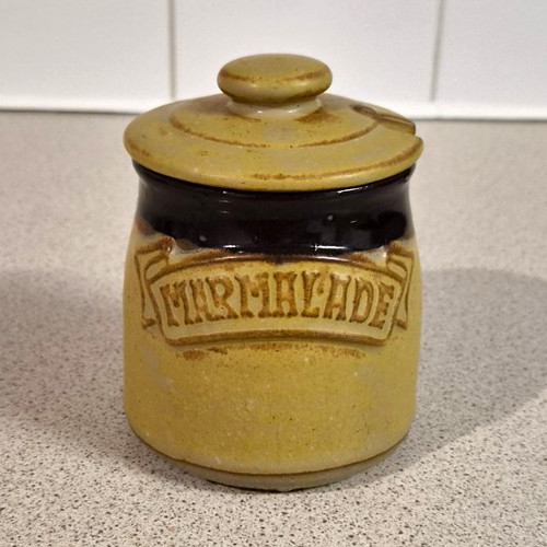 Stoneware marmalade jar - jar, with