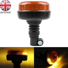 Rotating Flashing Amber Beacon Flexible DIN Pole Mount Tractor Warning Light