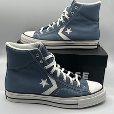 Converse Star Player 76 hi top Canvas Lakeside Blue White Shoe Men 8.5 Women 10