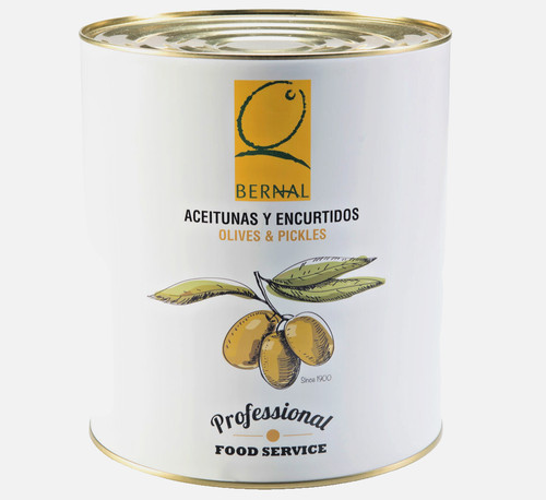 Pitted green gordal olives - green,