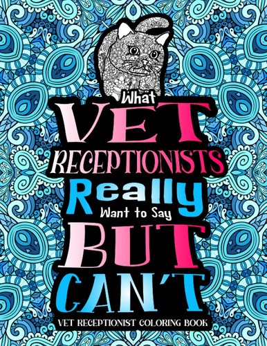 Vet receptionist coloring book - receptionist,