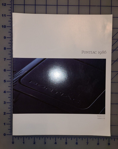 1986 pontiac fiero 6000 e - pontiac, s/e