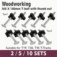 M8 T-Track T-Bolts with Thumb