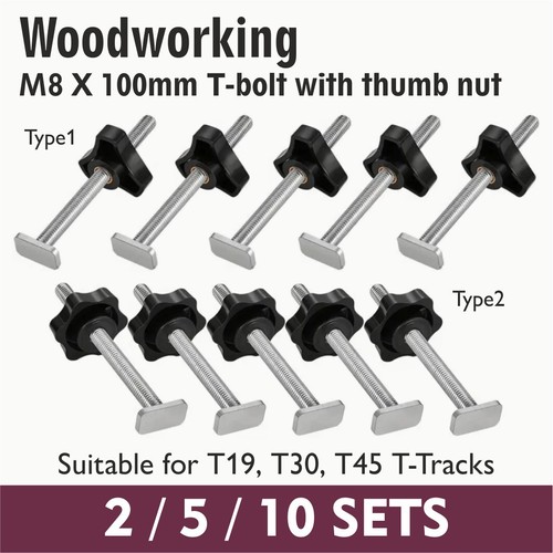 Track bolts with thumb - t-bolts,