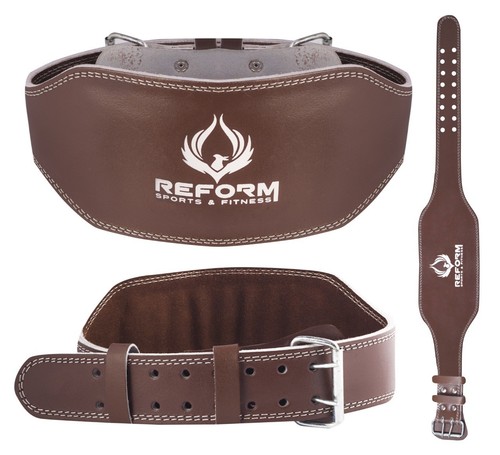 Leather weight lifting belt - leather,