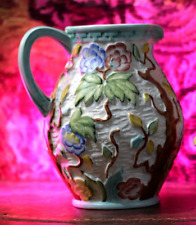 Vintage Jug HJ Wood Indian Tree Water Pitcher Staffordshire hand painted 1950'